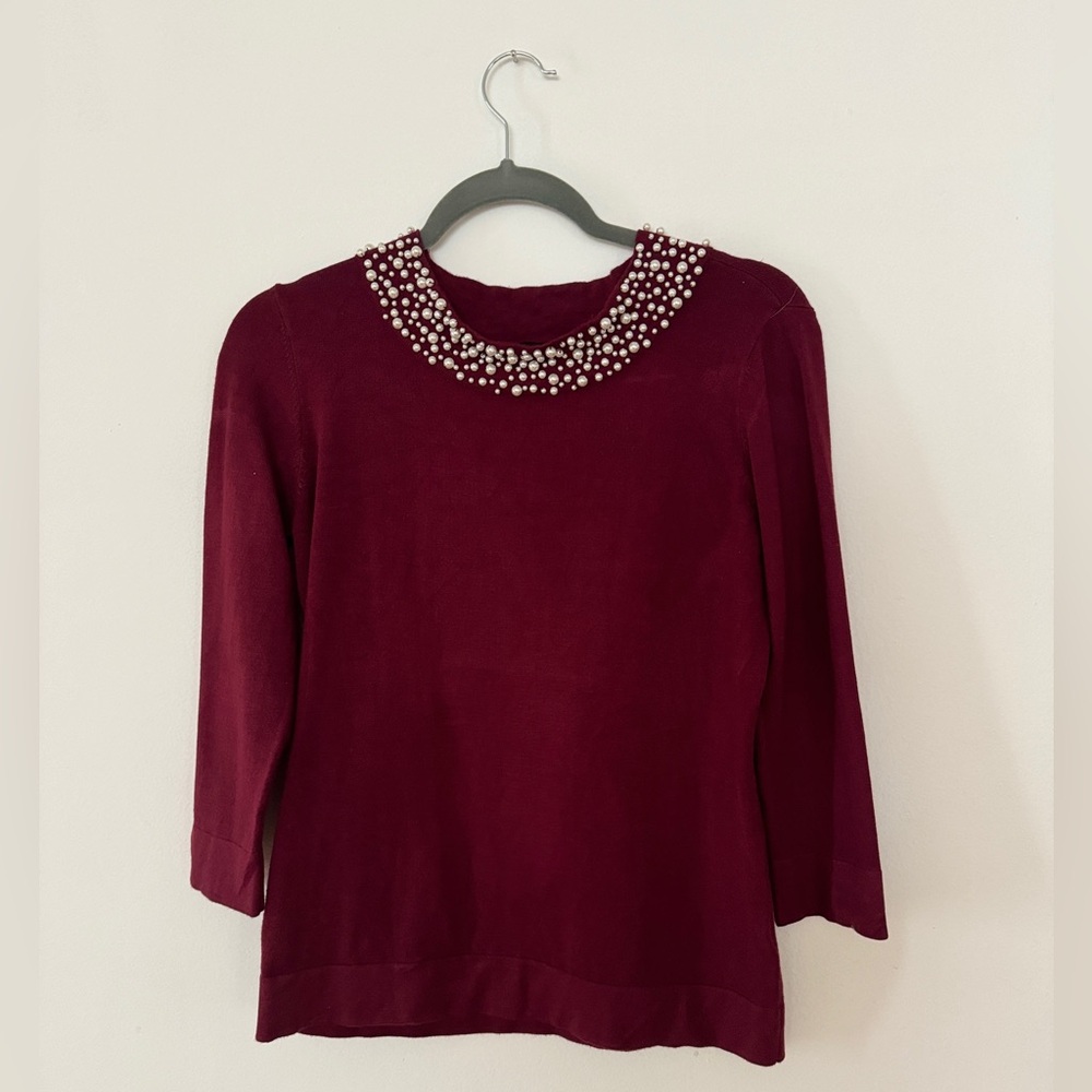 Karl Lagerfeld, pull over, wine color (trend) small, really pretty